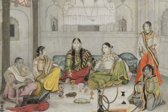 A group of courtesans Delhi c. 1820 580x388 National Portrait Gallery Presents First Ever Exhibition Devoted to Indian Portraits