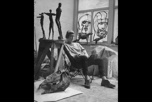 Elisabeth Frink 1930 1993 in her studio 580x388 Leeds Art Gallery Acquires First Elisabeth Frink Sculpture