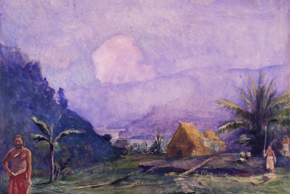 John La Farge Village of Navundi Wai Wai Vula in Viti Levu Fiji 580x388 Special Exhibition Reconsiders John La Farges Contributions to American Art in Centenary Year of Artists Death