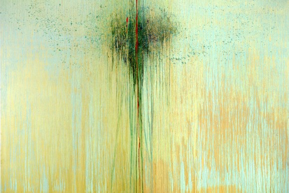 Pat Steir Summer Moon 2005 580x388 Solo Show of Paintings by the American Artist Pat Steir at Galerie Jaeger Bucher