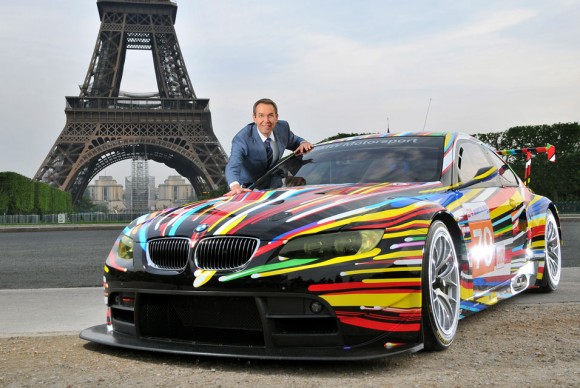 US artist Jeff Koons posing for photographs with the 17th BMW Art Car he designed 580x388 Royal Academy of Arts Announces Jeff Koons as New Honorary Member of the Royal Academy