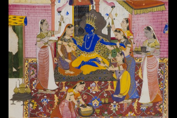 Bhairavi Raga Lord Krishna Enthroned and Adored 580x388 Sothebys to Offer For Sale The Celebrated Collection of Stuart Cary Welch