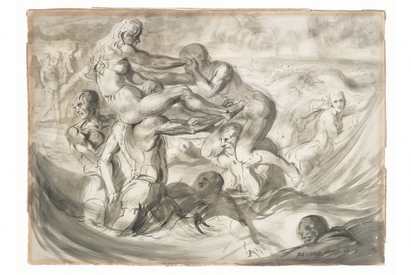 Reginald Marsh In the Surf Coney Island 580x388 Reginald Marsh Drawings, Andy Warhol Prints Among Highlights of Swann Galleries November 18 Auction 