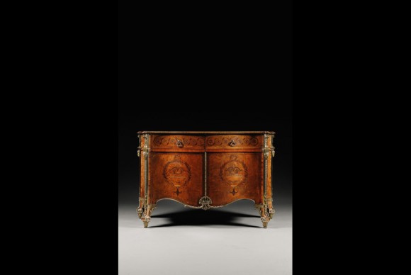 An important George III gilt lacquered brass mounted fustic 580x388 Sothebys Smashes World Record for Any Piece of English Furniture Sold at Auction