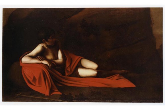 Caravaggio 1571 1610 St John the Baptist Reclining 1610. Private Collection 580x388 The Last Work by the Renowned Italian Master Caravaggio at Rembrandt House Museum