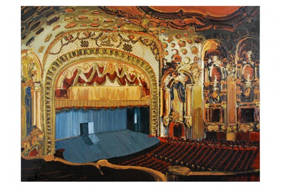 Kirsten Everberg Cinema LA Theater 2010 580x388 Galerie Lelong Presents An Exhibition of Paintings by Five Emerging and Mid Career Artists