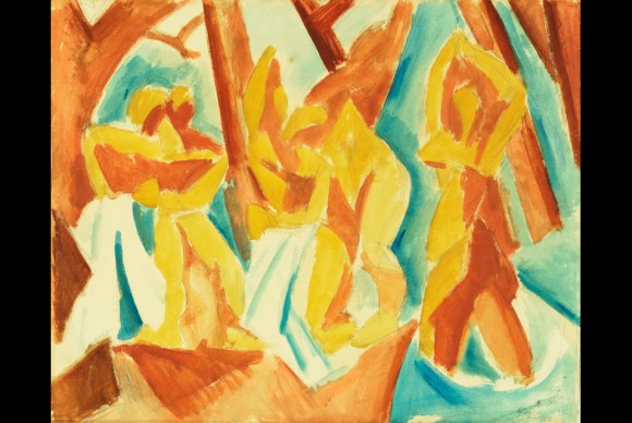 Nudes in a Forest Paris early 1908 580x388 Frick Collection Announces an Exhibition of Developments in Picassos Drawings