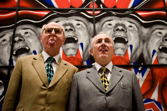 File photo of British artist duo Italian Gilbert Proesch 580x388 Artists Gilbert and George Get Away with It Again in New Exhibition at White Cube