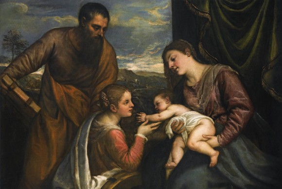 Titian Sacra Conversazione The Madonna and Child with Saints Luke and Catherine of Alexandria 580x388 Sale of Important Old Master Paintings & Sculptures Announced at Sothebys in New York