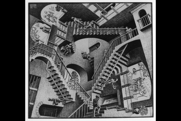 M.C. Escher Relativity 1953 Lithograph 580x388 Akron Art Museum, One of Only Two Venues in the U.S., to Host M.C. Escher: Impossible Realities