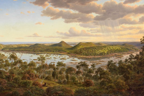 Eugene von Guérard Tower Hill 1855 580x388 Exhibition of One of Australias Most Renowned and Eminent Landscape Artists Opens in Melobourne