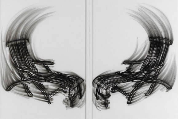 Gary Simmons Twins 2011 580x388 Renowned American Artist Gary Simmons Exhibits at Simon Lee Gallery in London