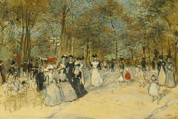 Jean François Raffaëlli Les Champs Élysées 580x388 19th Century European Art Including an Important Collection of Sculpture at Sothebys New York