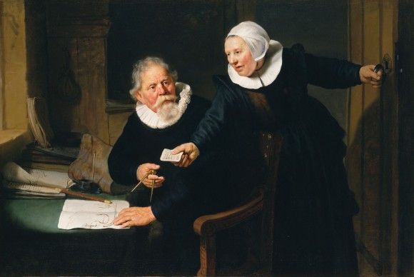 Rembrandt van Rijn The shipbuilder and his wife 1633 580x388 Royal Collection Presents Exhibition of 42 Paintings of Dutch 17th Century Landscapes