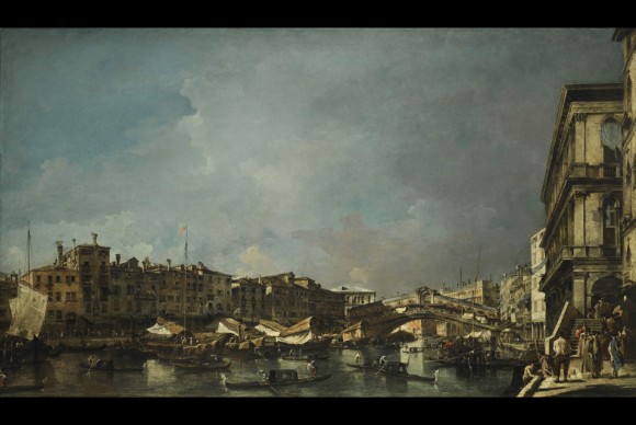 Francesco Guardi Venice a View of the Rialto Bridge 580x388 One of the Greatest Venetian View Paintings by Francesco Guardi to Lead Sothebys Sale