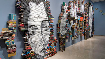 book062 Old books as canvas by Mike Stilkey