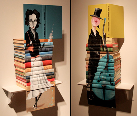 book091 Old books as canvas by Mike Stilkey