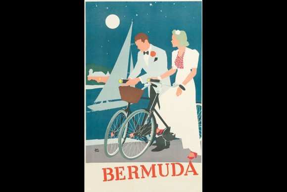Adolph Treidlers Bermuda circa 1950s estimate 1200 to 1800 580x388 Swann Galleries Announces Two Session Vintage Poster Auction in New York