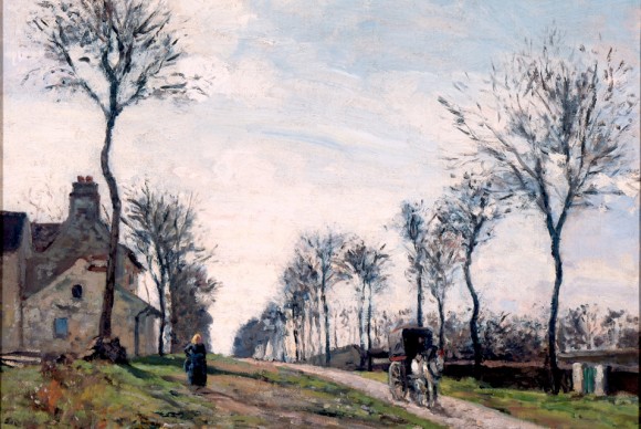 Camille Pissarro Road to Marly circa 1870. High Museum of Art 580x388 Memphis Brooks Museum of Art Presents Monet to Cézanne/Cassatt to Sargent: The Impressionist Revolution
