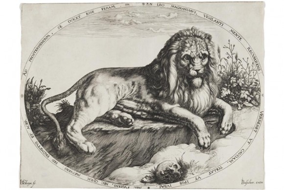 Jacques de Gheyn II Great Lion c. 1590. Engraving 580x388 Harvard exhibition investigates connections between renaissance art and science