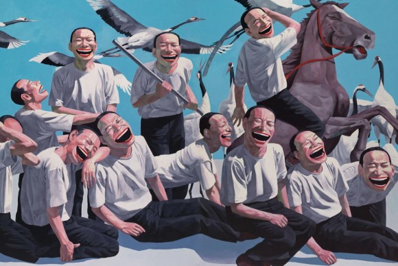 Yue Minjun B. 1962 The Massacre at Chios 580x388 Faces of the New China: Christies announces the evening sale of an important private collection