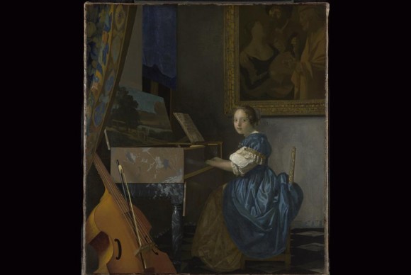 Johannes Vermeer 1632 1675 A Young Woman Seated at a Virginal 580x388 Vermeers Women: Secrets and Silence opens at the Fitzwilliam Museum