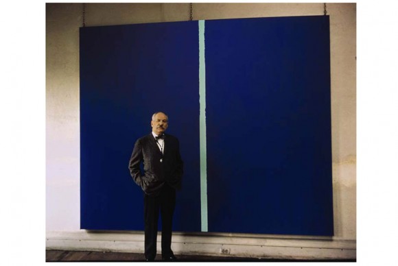 Barnett Newman and Onement VI in the artist’s studio New York 1961 580x388  Sothebys to offer Barnett Newman masterpiece at Contemporary Art Evening Sale on 14 May 2013
