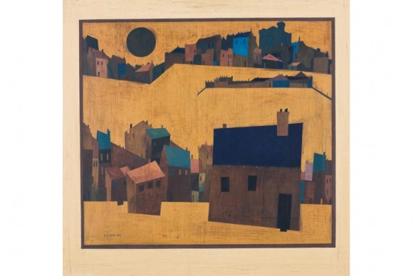 S.H. Raza’ Haut De Cagnes. Sold for US 942623 580x388 Saffronarts back to back live Modern and Contemporary Indian art auctions show art market strength