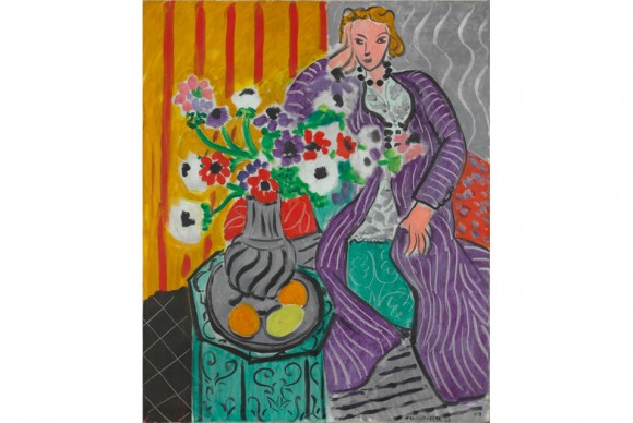 Henri Matisse Purple Robe and Anemones 1937 580x388 Matisse: Masterworks from The Baltimore Museum of Art opens at the Minneapolis Institute of Arts